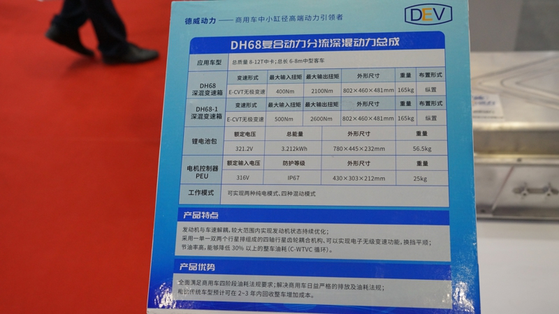 云內動力DH45復合動力分流深混動力總成